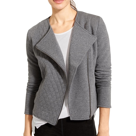 Athleta Jackets & Blazers - Athleta - Belvedere Moto Jacket - Grey Heather